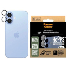 Kaamera objektiivi kaitseklaas PanzerGlass Hoops, Apple iPhone 16/16 Plus, läbipaistev