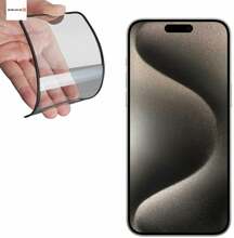 Kaitseklaas Evelatus Rubber Anti-Broken 3D, Apple iPhone 15, must