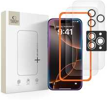Kaitseklaas Tech-Protect Easy Set+, Apple iPhone 16 Pro Max / 17 Pro Max, 3 tk, läbipaistev