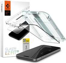 Ekraanikaitseklaas Spigen Glas.tR EZ Fit, must, iPhone 15