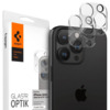 Kaamera kaitseklaas Spigen Optik.tR, Apple iPhone 14 Pro/Pro Max/15 Pro/Pro Max, 2 tk, läbipaistev