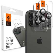 Kaamera kaitseklaas Spigen Optik Pro L-Series Glas.tR EZ Fit, iPhone 14 Pro/Pro Max, 15 Pro/Pro Max, 16 Pro/Pro Max, 2tk, must