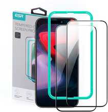 Ekraanikaitseklaas ESR Tempered Glass, Apple iPhone 15 Pro, must, 2tk