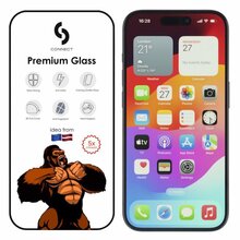 Kaitseklaas Connect Corning Gorilla Glass 5X, Apple iPhone 15 Pro, must