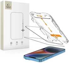 Karastatud klaas Tech-Protect Quick Set+, Apple iPhone 13/13 Pro/14/16e, 2tk, must