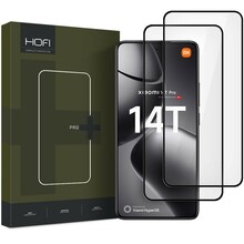 Ekraanikaitseklaas Hofi Glass Pro+, Xiaomi 14T/14T Pro, must, 2tk