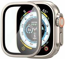 Ekraanikaitseklaas Spigen Glas.tR Slim Pro, Apple Watch Ultra, 49 mm, titaan/läbipaistev