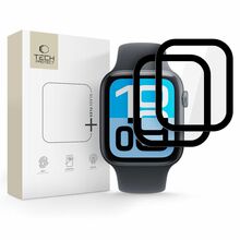 Kaitseklaas Tech-Protect Glass Flex+ 2 tk, Apple Watch 44mm, must