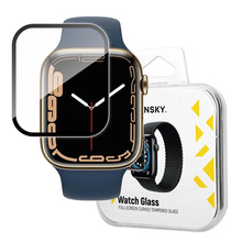 Hübriid kaitseklaas Wozinsky Watch Glass, Apple Watch 7/8/9, 45 mm, must