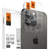 Kaamera kaitseklaas Spigen Optik.TR EZ Fit Camera Protector, iPhone 14 Pro/Pro Max/15 Pro/Pro Max, must, 2 tk