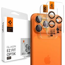 Kaamera kaitseklaas Spigen Glass tR EZ Fit Optik Pro, iPhone 14/15/16/17 Pro/Pro Max, oranž, 2 tk