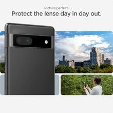 Kaamera objektiivi kaitse Spigen Optik.TR EZ Fit, Google Pixel 7A, must, 2 tk