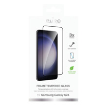 Kaitseklaas Puro Frame, Samsung Galaxy S25/S24, must raam