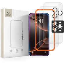 Kaitseklaas Tech-Protect Easy Set+, Apple iPhone 16 Pro/17 Pro, 3tk, läbipaistev