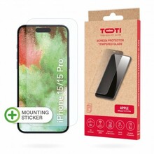 Ekraanikaitseklaas Toti Tempered Glass, Apple iPhone 15/15 Pro