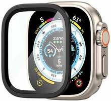 Ekraanikaitseklaas Spigen Glas.tR Slim Pro, Apple Watch Ultra, 49mm, läbipaistev/must