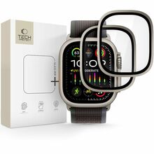 Karastatud klaas Tech-Protect Glass Ring 2-Pack, Apple Watch Ultra 49mm, hõbe ja must