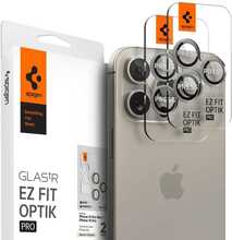 Kaamera kaitseklaas Spigen Optik.tR EZ Fit, Apple iPhone 14 Pro/Pro Max/15 Pro/Pro Max, nature titanium, 2 tk