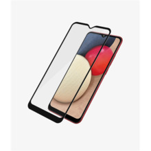 Ekraanikaitseklaas PanzerGlass Case Friendly, Samsung Galaxy A02s, must, Edge-to-Edge