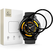 Kaitseklaas Tech-Protect Glass Flex+ Garmin Venu 3, must, 2 tk