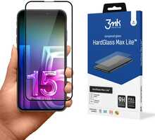 Telefoni kaitseklaas 3MK HardGlass Max Lite, Apple iPhone 15 Pro Max, 6.7, 9H, must