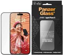 Ekraanikaitseklaas PanzerGlass Ceramic Protection, Apple iPhone 15, 6.1, must/läbipaistev