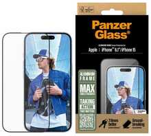 Ekraanikaitsekile PanzerGlass Aluminium Frame Ultra Wide Fit, iPhone 16, 6.1, 2849