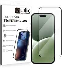 Telefoni kaitseklaas Quik Full Cover Tempered Glass, Apple iPhone 16 Pro, 6.27, 9H