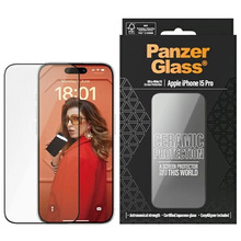 Kaitseklaas PanzerGlass Ceramic, Apple iPhone 15 Pro, 6.1, Ultra-Wide-Fit