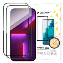 Kaitseklaas Wozinsky Full Glue, iPhone 15, must, 2 tk