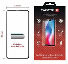 Kaitseklaas SWISSTEN Full Face 5D, Samsung Galaxy S10E, must