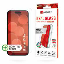 Ekraanikaitseklaas Displex Real 2D Glass, Apple iPhone 15 Pro/Plus, läbipaistev