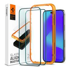 Ekraanikaitseklaas Spigen ALM, iPhone 14 Pro Max, 2tk, must