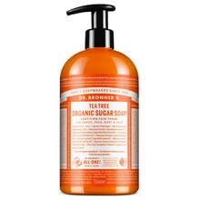 Ökoloogiline suhkruseep Dr. Bronner's Tea Tree, teepuu eeterliku õliga, 710 ml