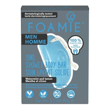 Dušiseep meestele Foamie 3 in 1 Shower Body Bar For Men Seas the Day, piparmünt ja sidrun, 90 g