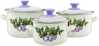 Pottide komplekt Emalia Olkusz Plum, 6-osaline