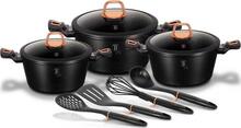 Graniitpotikomplekt Berlinger Haus BH-6154, black rose, 10 tk