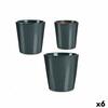 Lillepotikomplekt Ibergarden LINCE PQ - 7011 Antracito savi, 6 tk
