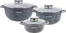 Marmorkattega pottide komplekt Klausberg KB-7533, 6 tk
