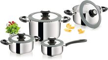 Pottide komplekt Tescoma SmartCover 727908, 4 tk, must