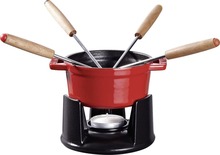 Fondüü komplekt Staub Mini 10 cm, punane