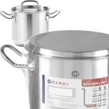 Kõrge pott kaanega Hendi Kitchen Line, 9 L, 240x200 mm