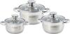 Pottide komplekt Ofenbach NB-100002, 1,1 L + 1,7 L + 2,4 L, roostevaba teras