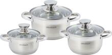 Pottide komplekt Ofenbach NB-100002, 1,1 L + 1,7 L + 2,4 L, roostevaba teras
