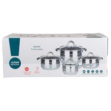 Roostevabast terasest pottide komplekt Altom Design REMO, 8 tk