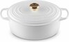 Malmpott Le Creuset, ovaalne, 31 cm, 6.3 L, valge