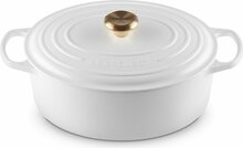 Malmpott Le Creuset, ovaalne, 31 cm, 6.3 L, valge