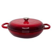 Ümmargune emailitud malmpott Zyle ZY030CRKI, 30 cm, 3.5 L, punane