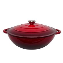 Ümmargune emailitud malmpott Zyle ZY030DRKI, 30 cm, 4.8 L, punane