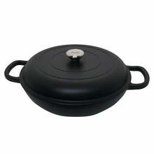 Ümmargune emailitud malmpott Zyle ZY030CBKI, 30 cm, 3.5 L, must
